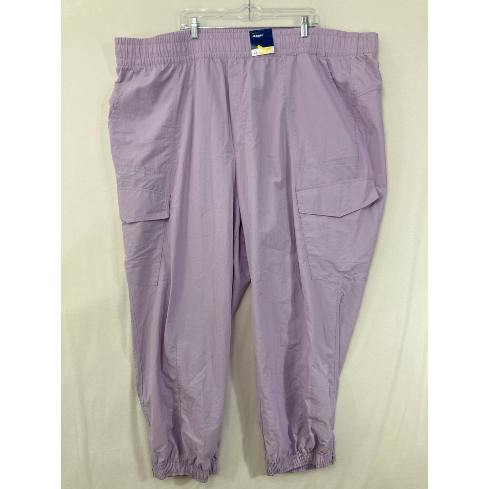 Old Navy High Rise Jogger 4X Purple Cargo‎ Quick Dry Activewear Pants